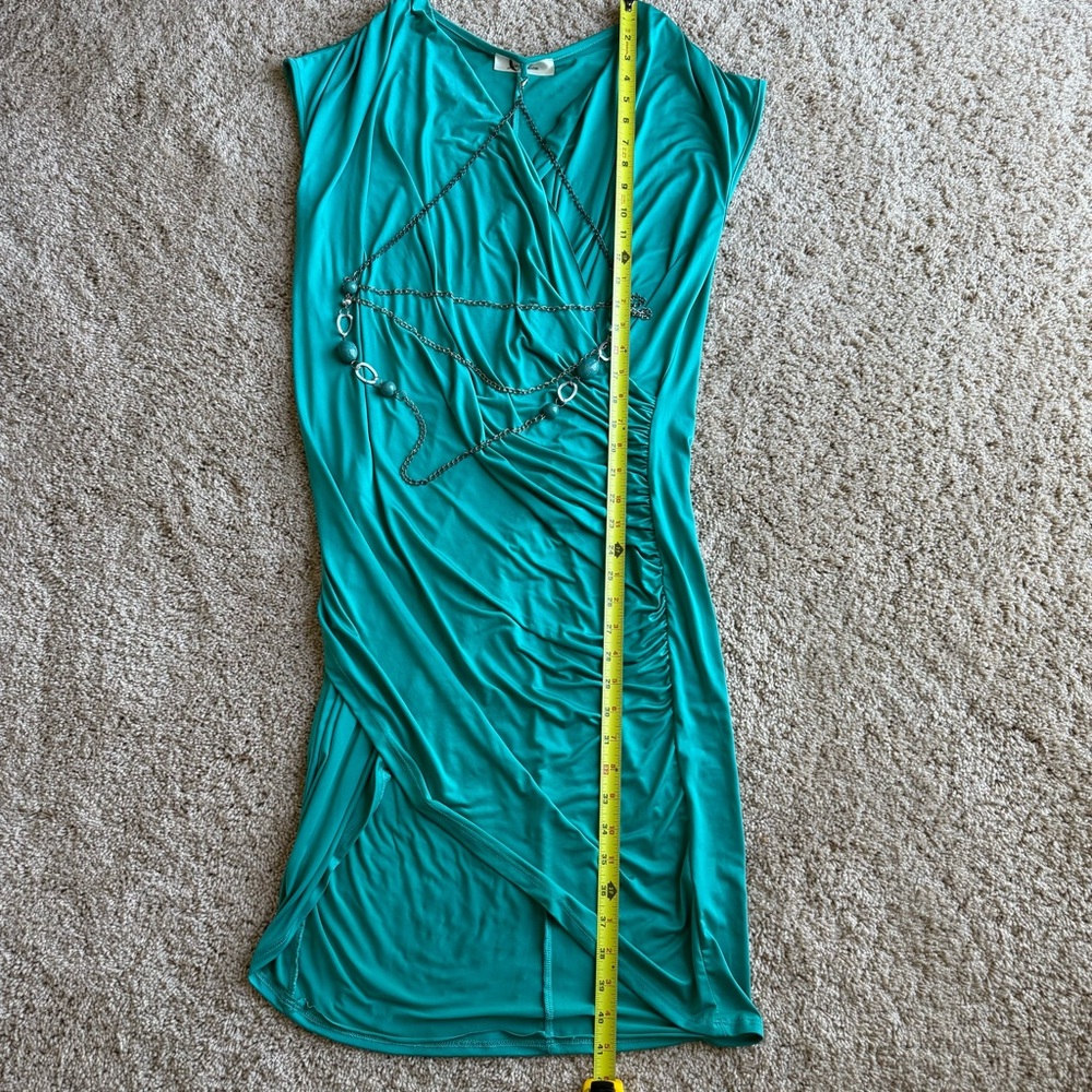 Carpe Diem Women’s Elegant Teal Size L Dress Glam Party *Missing Size Tag* - Picture 4 of 7